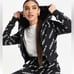 Adidas Originals 'Logomania' repeat logo zip hoodie in black size M