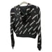 Adidas Originals 'Logomania' repeat logo zip hoodie in black size M