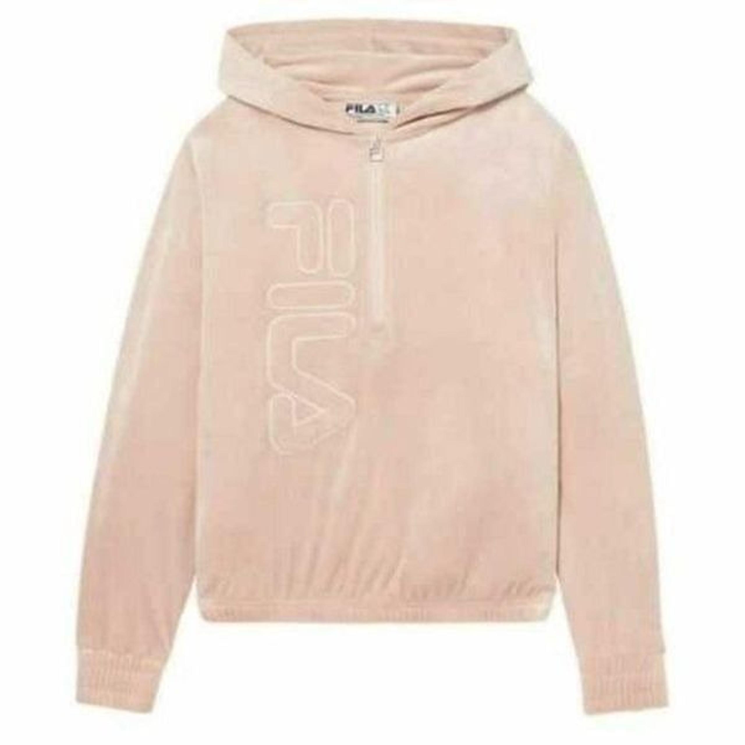 Fila Long Sleeve Velour QTR Zip Hoodie S
