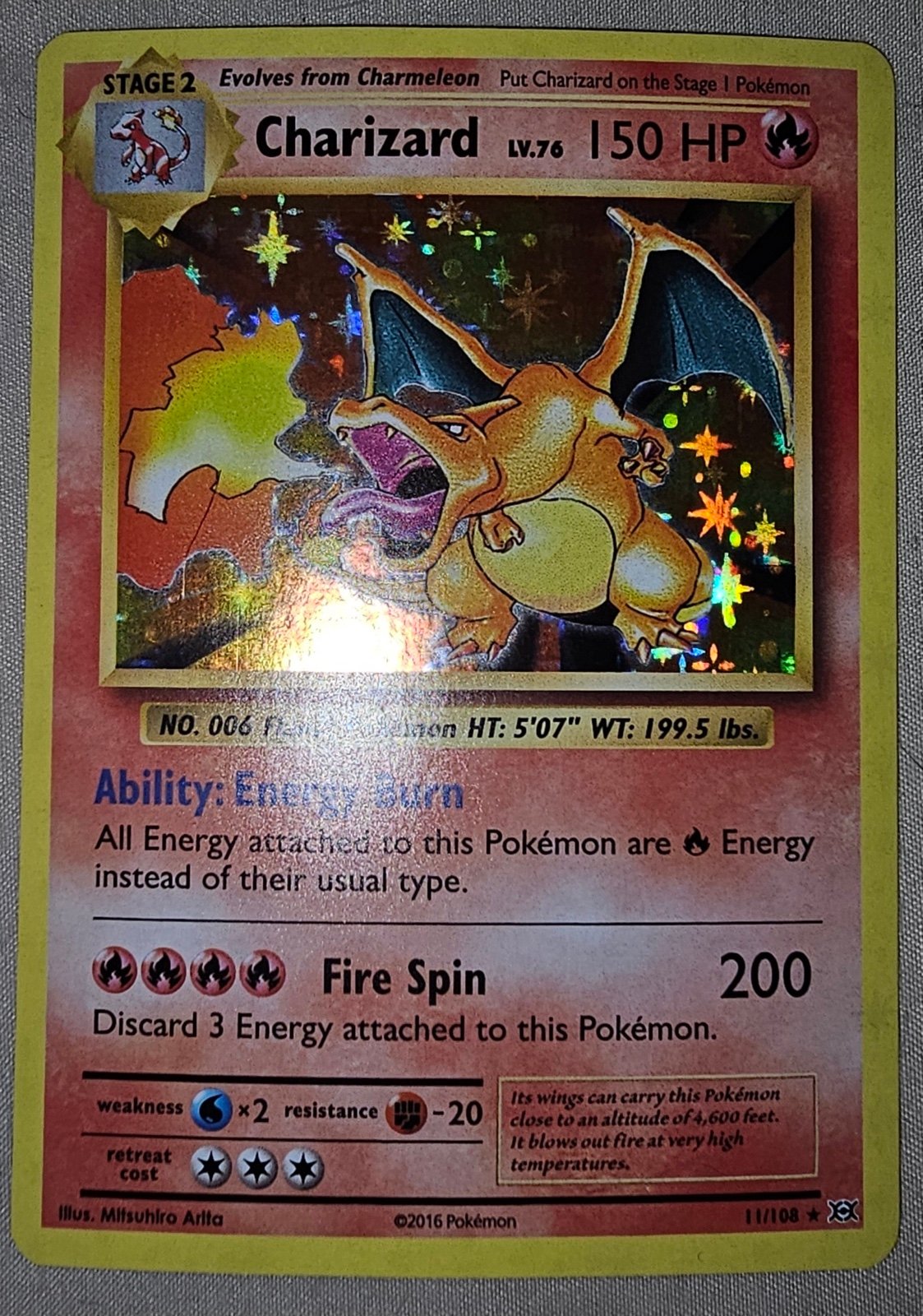 Charizard XY holo bleed