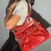 Red Lancel Paris Handbag