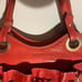 Red Lancel Paris Handbag