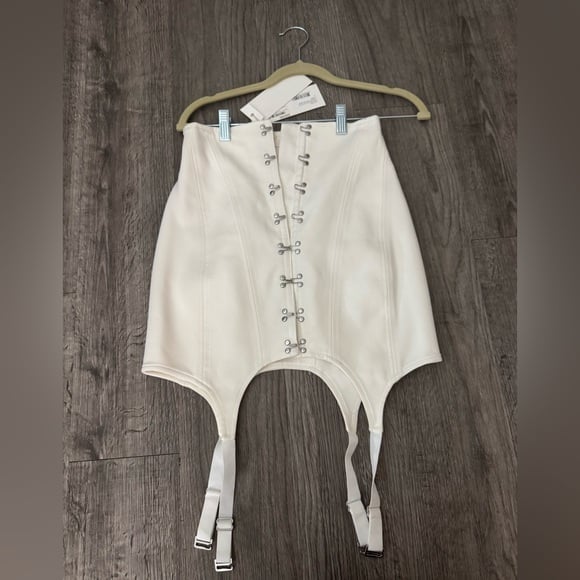 Dion Lee Corset Garter Skirt Ivory NWT