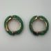 Eisenberg Artist Series Green Enameled Clip-On Earrings Vintage RARE