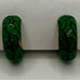 Eisenberg Artist Series Green Enameled Clip-On Earrings Vintage RARE
