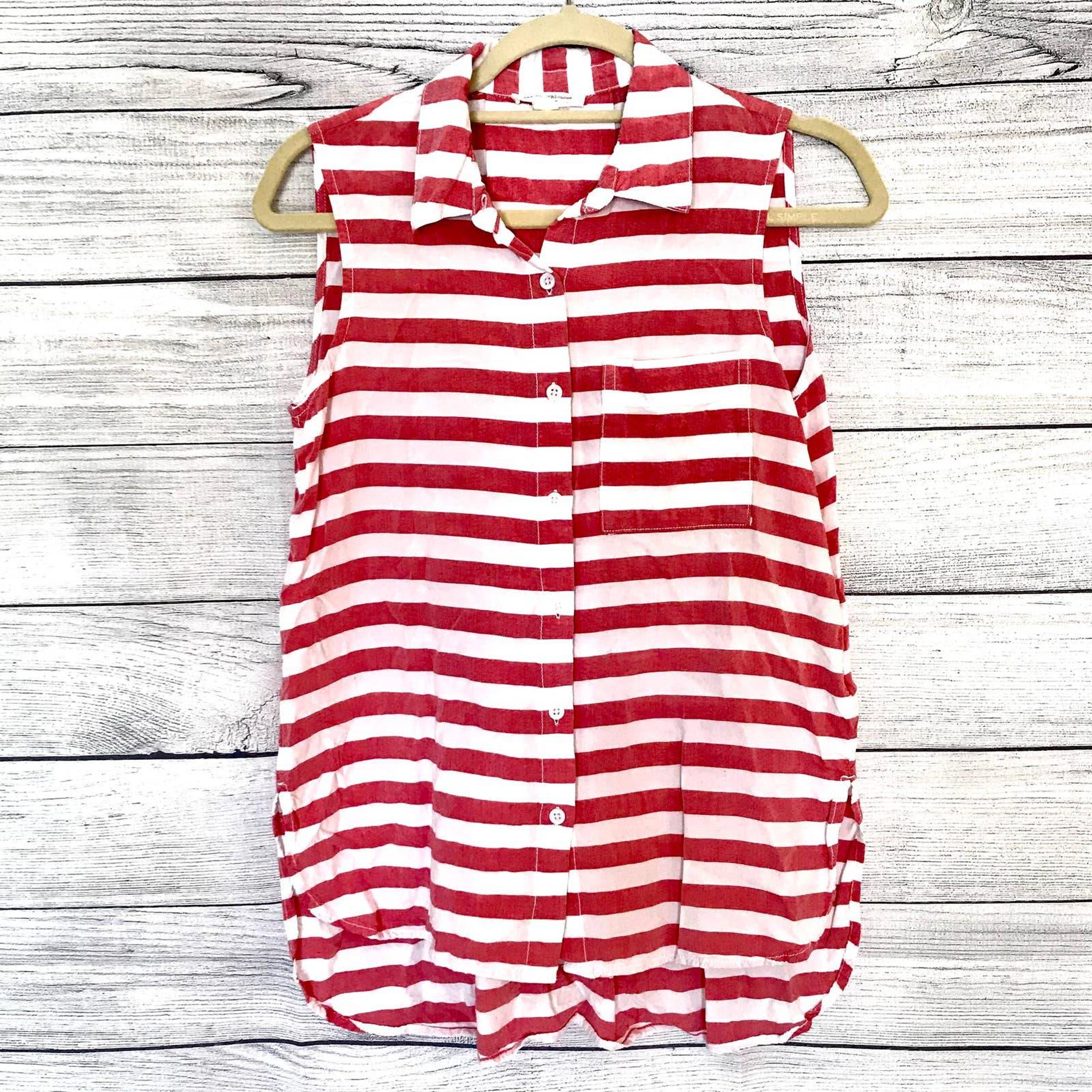 BEACH LUNCH LOUNGE BUTTON UP TANK TOP SM