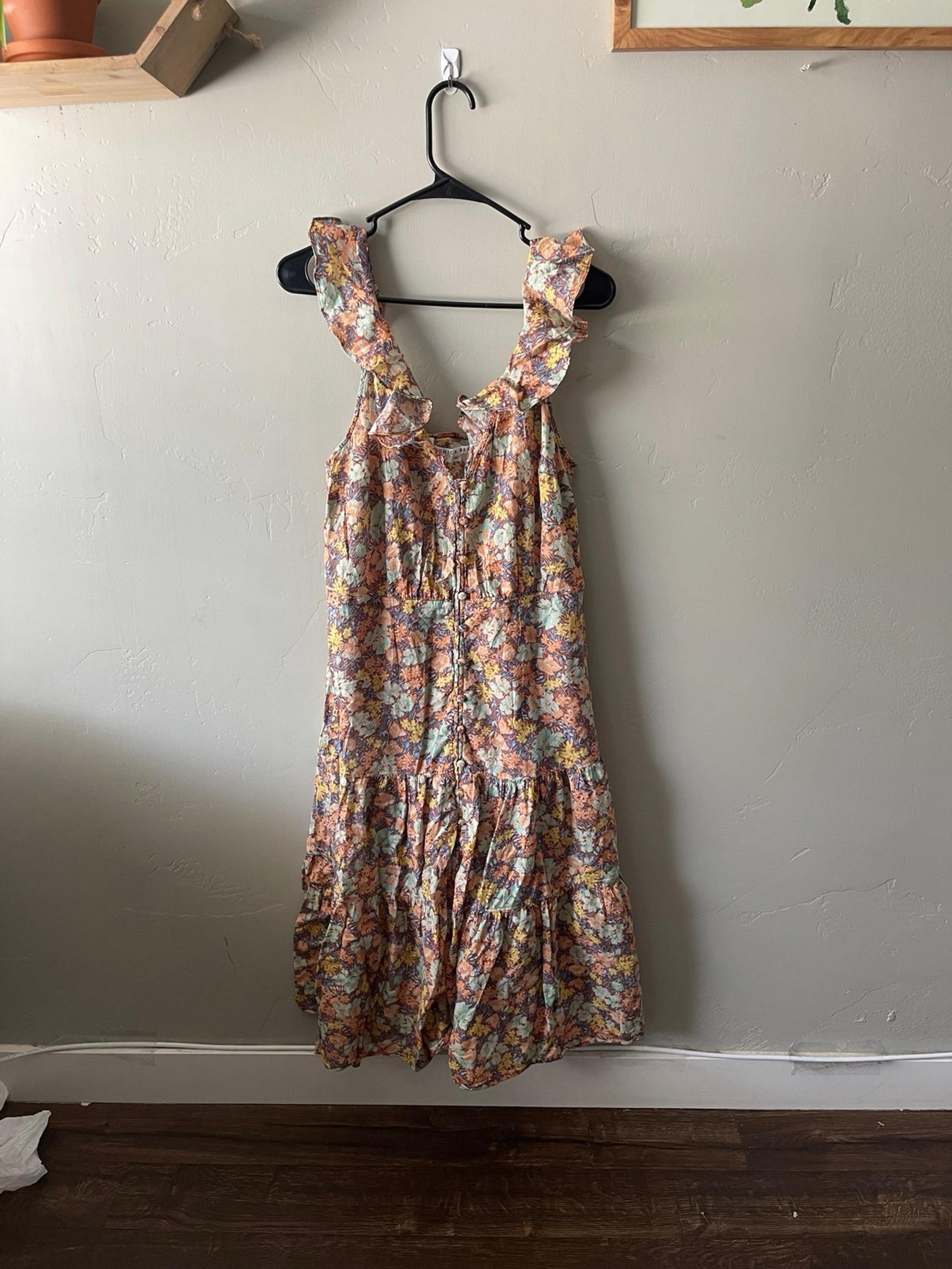 VERONICA BEARD Malgosia Floral-Print Tiered Midi Dress