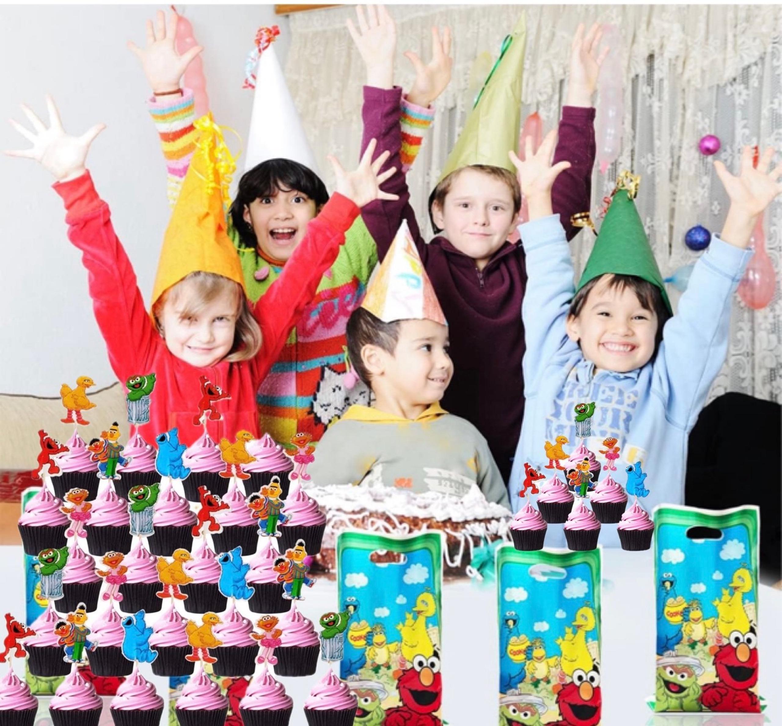 Sesame Street Cupcake Topper and Gift bags 78Pcs Birthday party supplies new