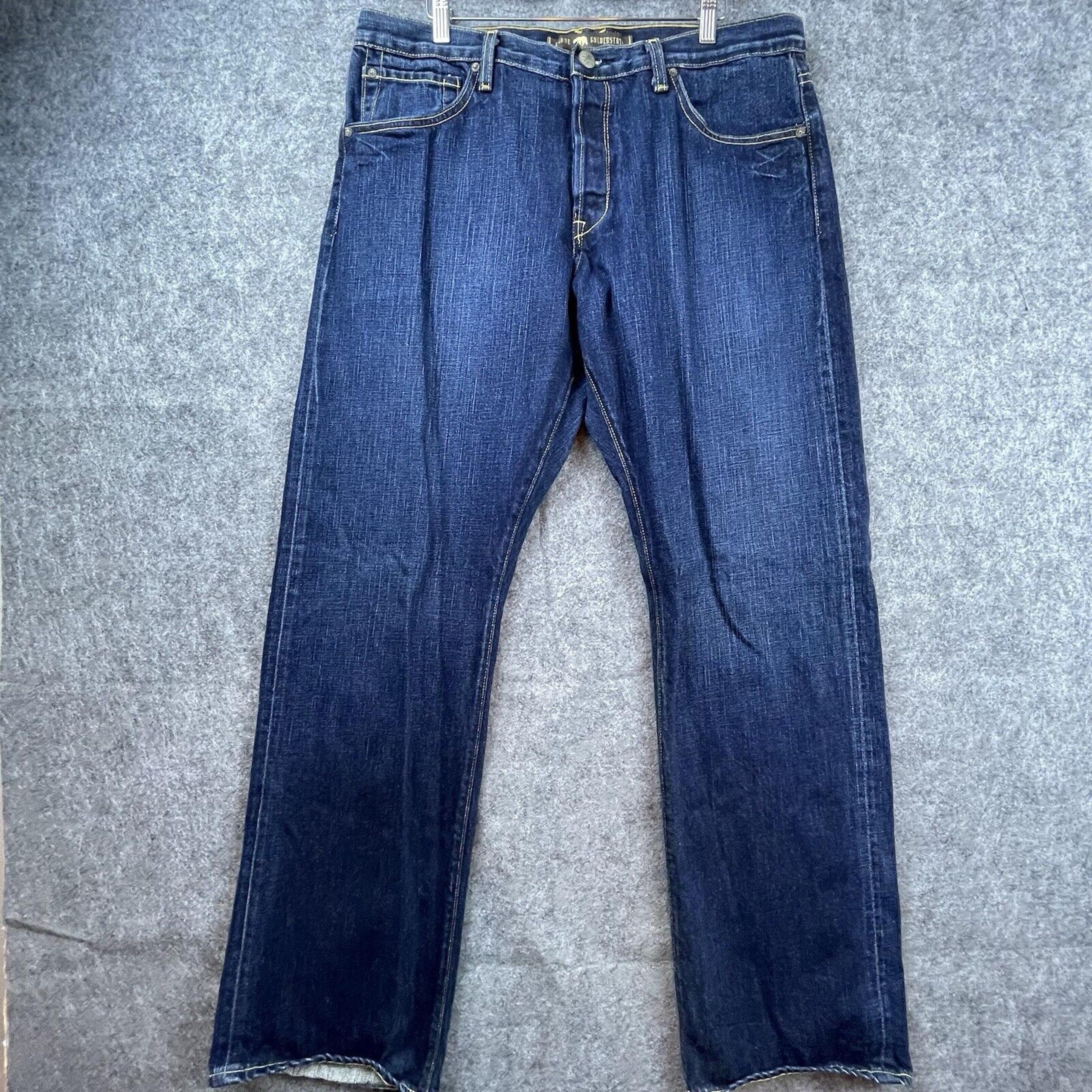 Goldenstate Jeans Mens 38 Classic Straight Maverick Old Loom Dry - Agave