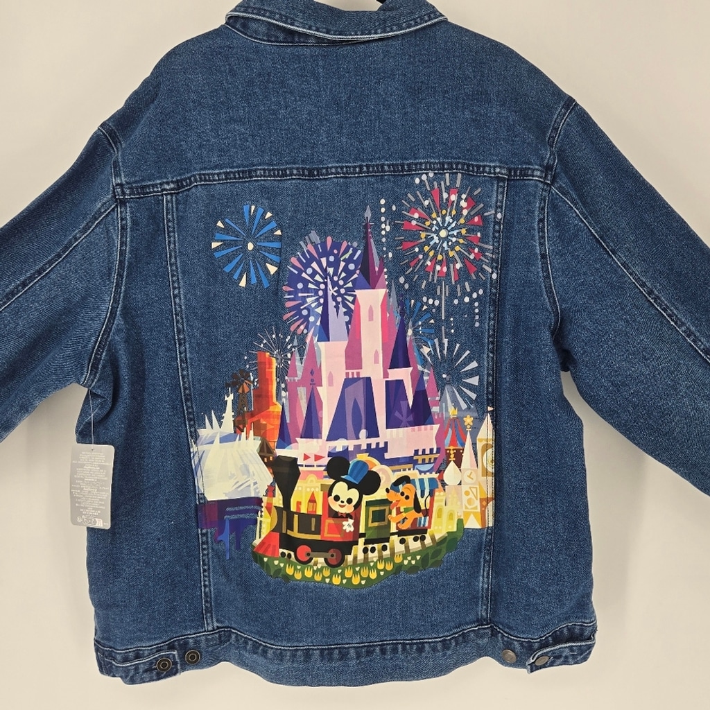 2023 Disney Parks Joey Chou Magic Kingdom Castle Denim Jacket XL NWT