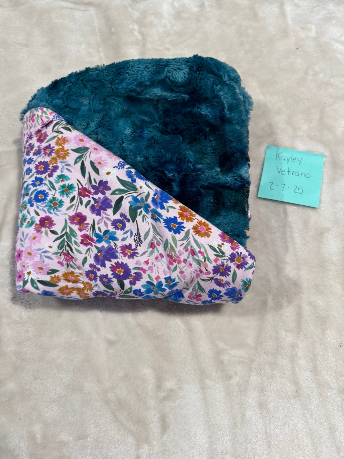 Little Sleepies Sweet Pea Minky Backed Swaddle
