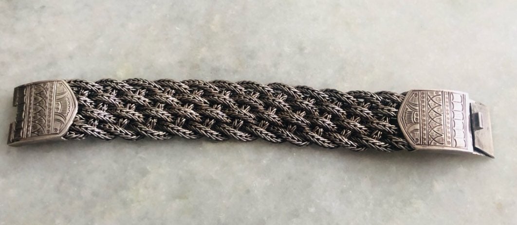 Sterling Silver Woven Chain Bracelet