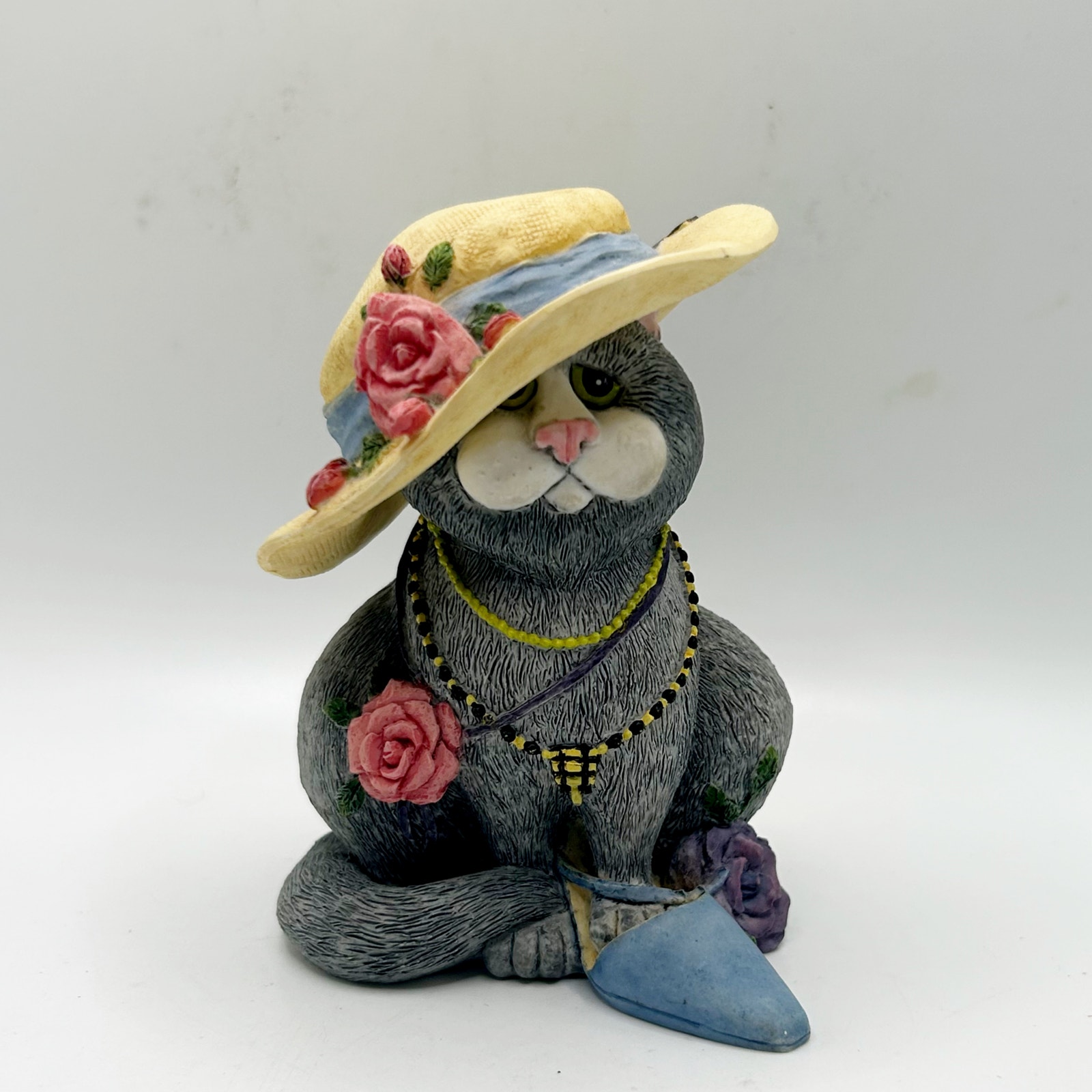 Linda Jane Smith Comic & Curious Cats Figurine Second Hand Rose 11593 EUC