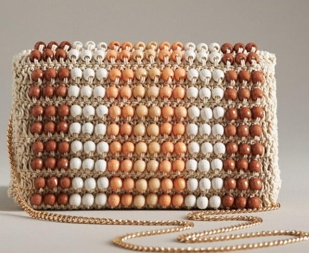 Anthropologie Beaded Convertible Crossbody
