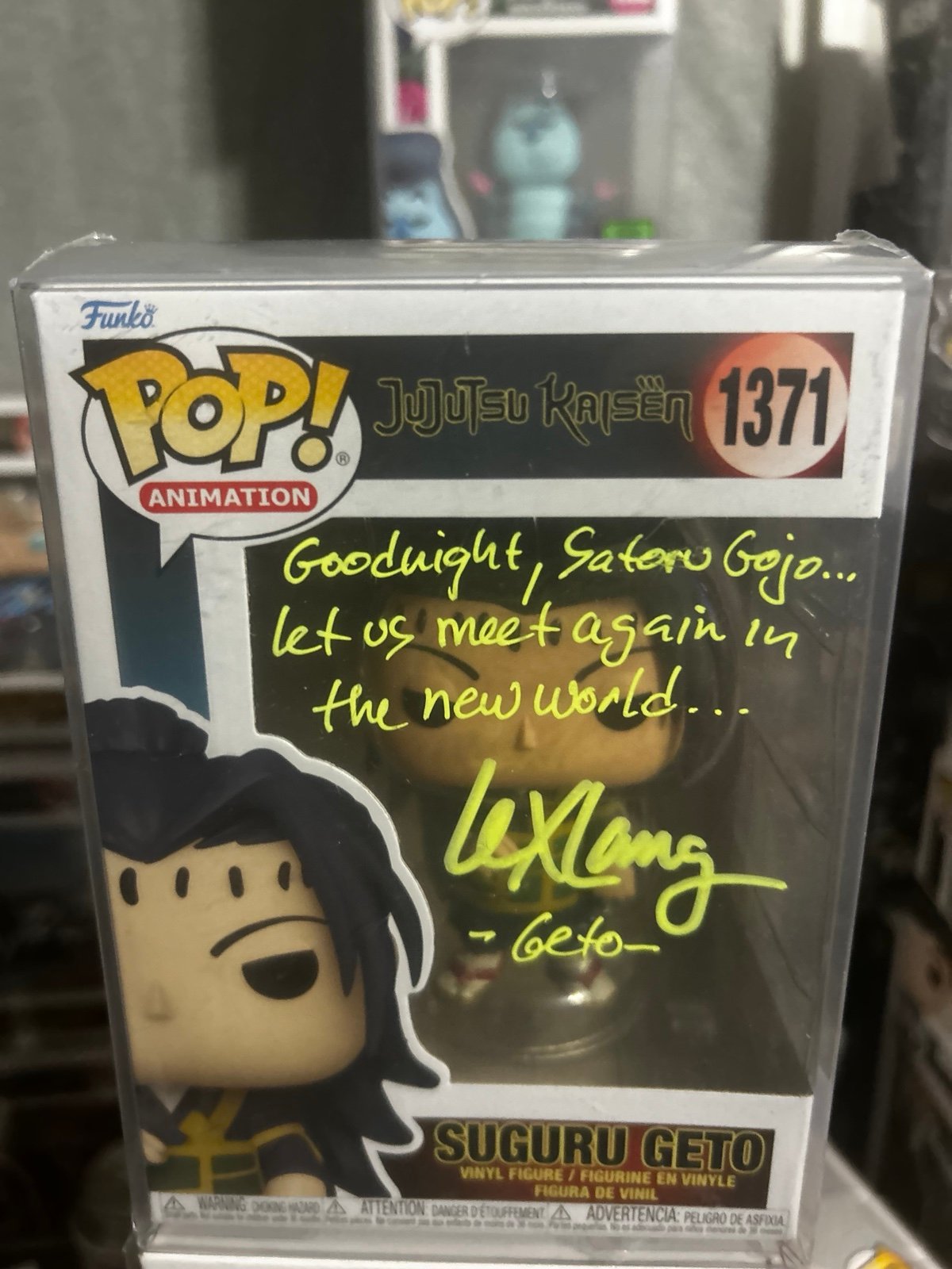 Geto signed and quoted Funko Pop