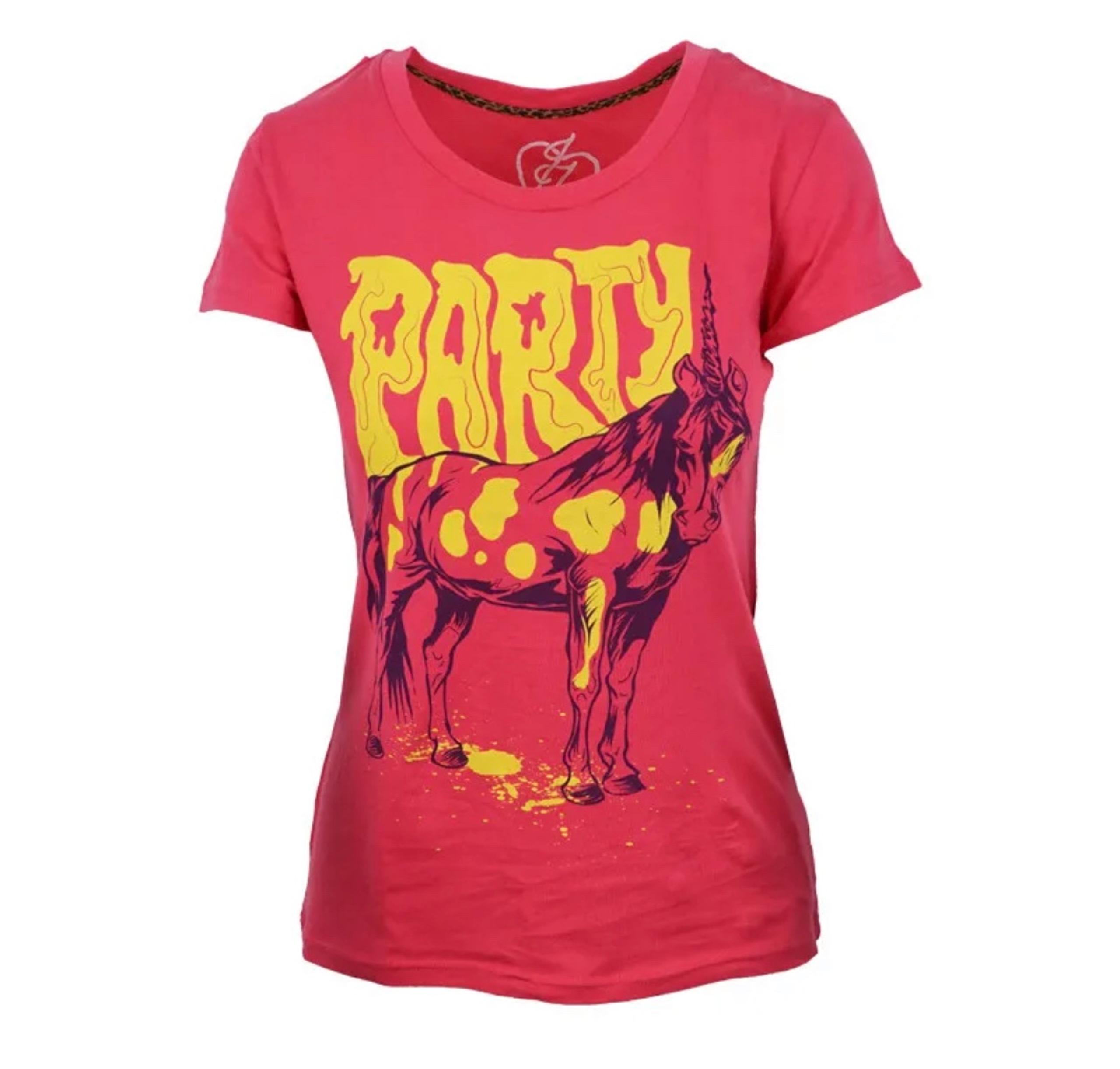 Iron Fist Particorn Party Unicorn Short Sleeve Sleeved T Tee Shirt Top NEW NWT