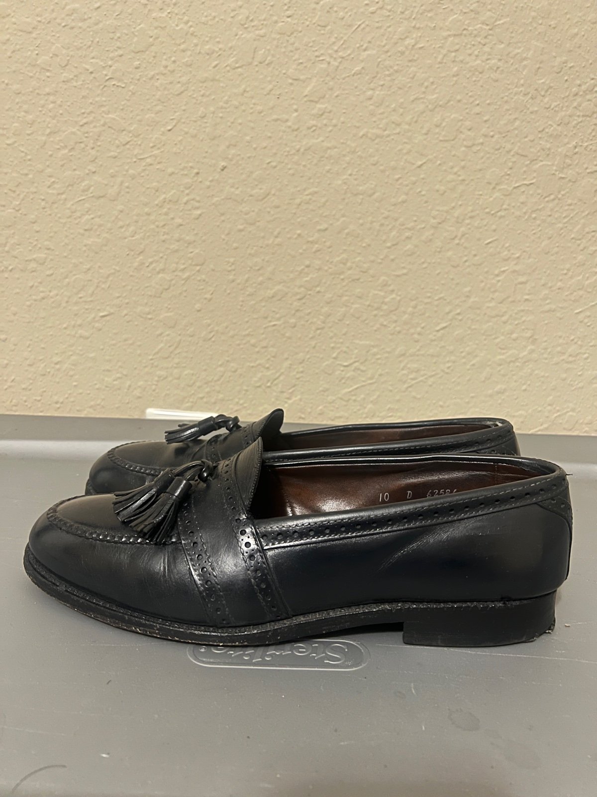 Allen Edmonds Harvard Black Dress Tassel Loafer Mens 10D