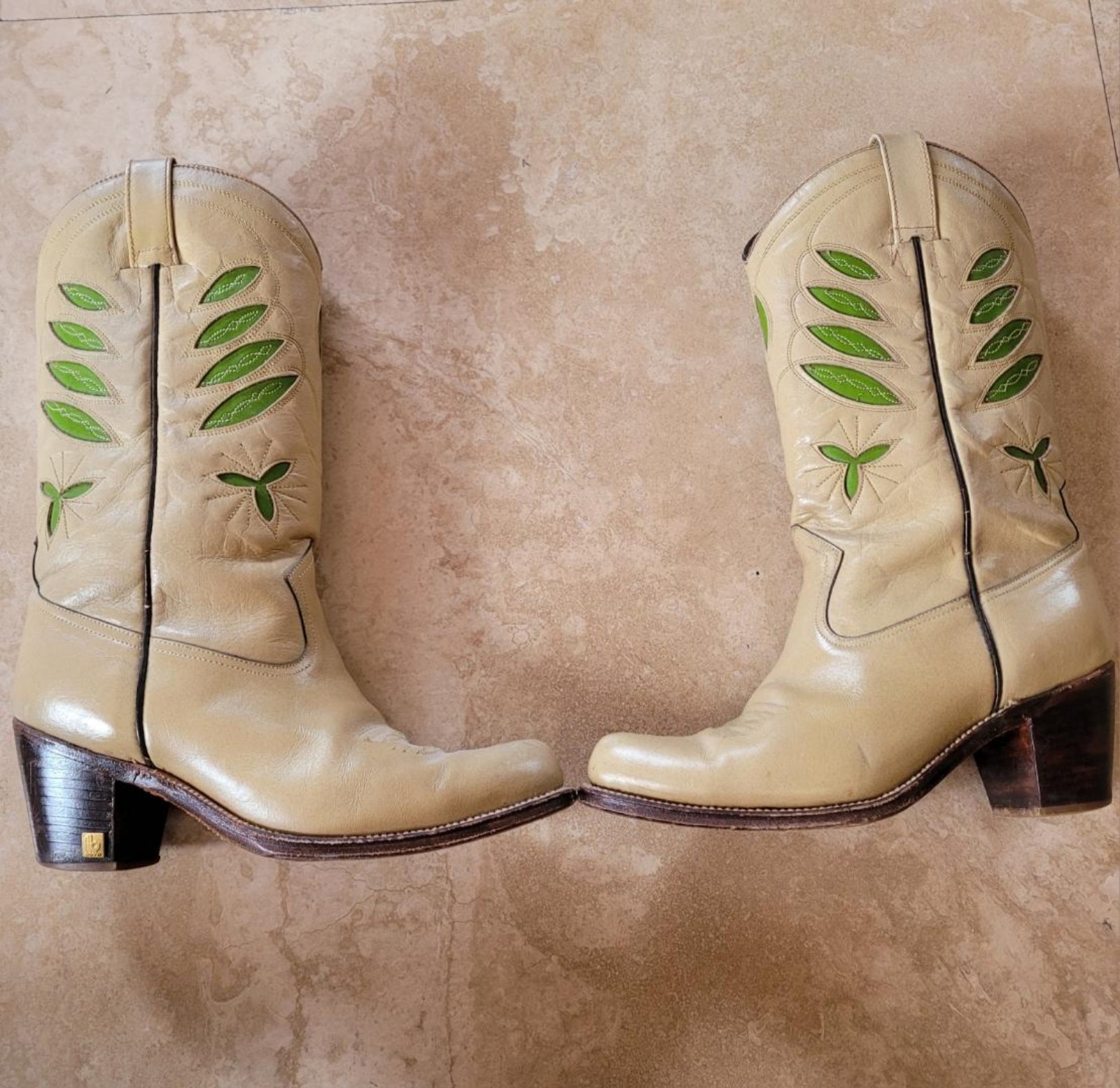 Vintage Leather Cowboy Boots