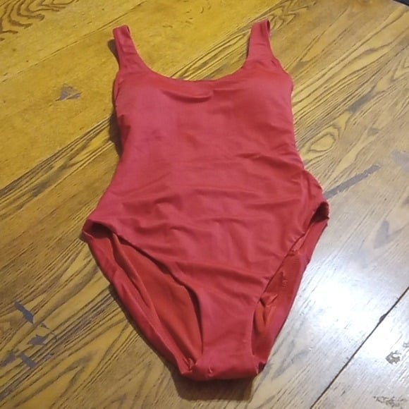 Andie Womens Bathing Suit LARGE CALEDONIA CHILI PEPPER RED Swimwear One Piece