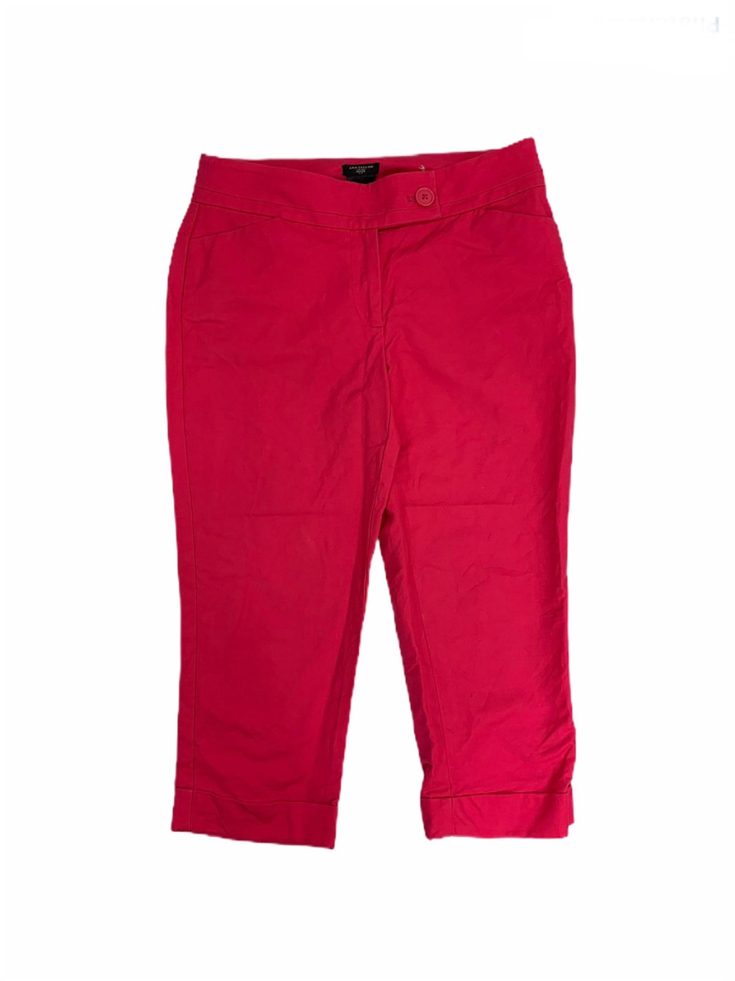 Ann Taylor Flat Front Pink Capri Pants