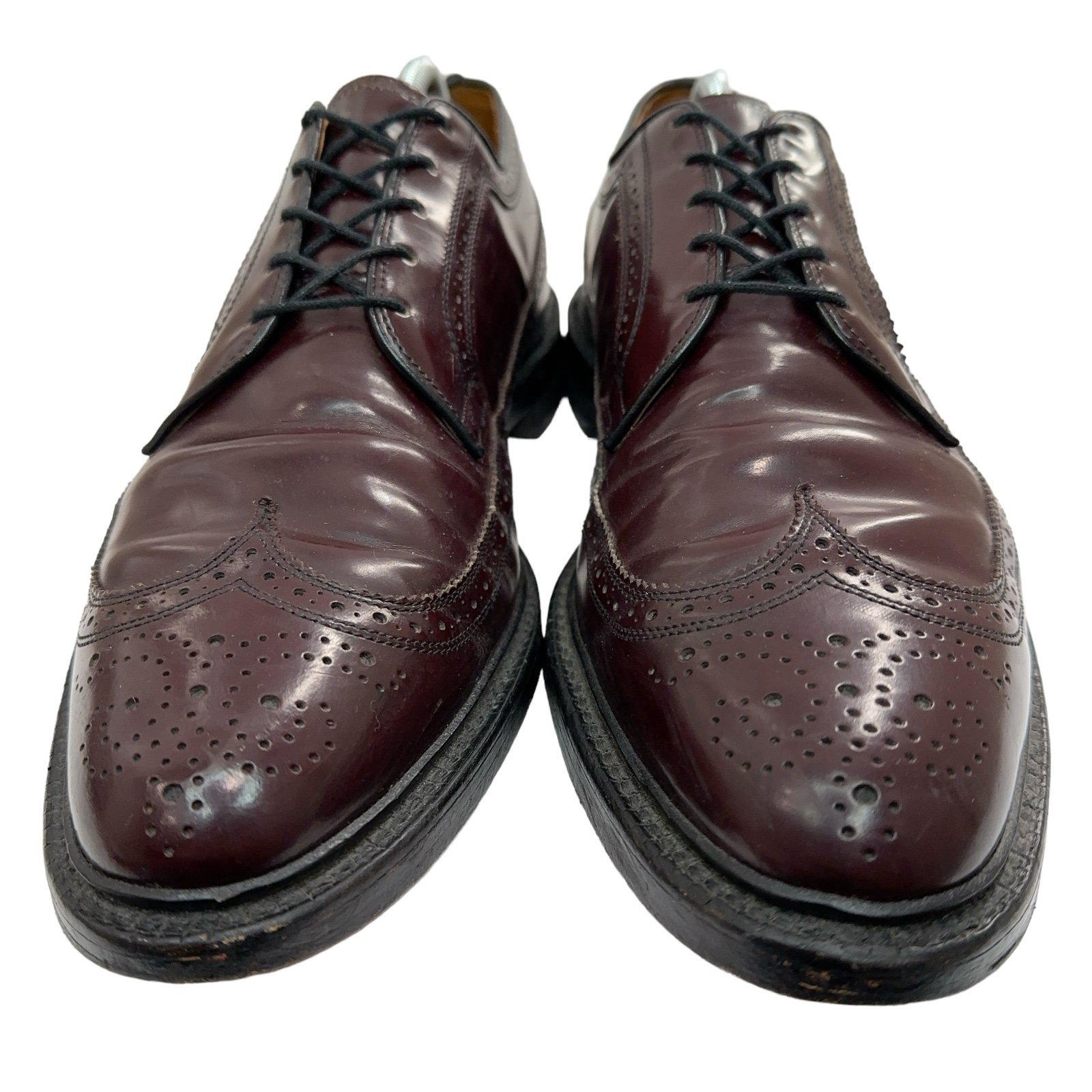 Allen Edmonds Dress Shoes Mens 11.5 A MacNeil Leather Oxford Wingtip Burgundy