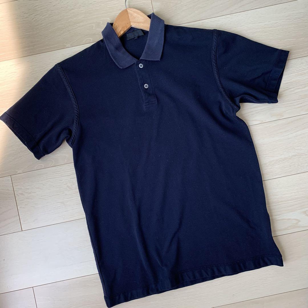 COMME des GARÇONS HOMME Polo Shirt, Patchwork, Size S, Navy