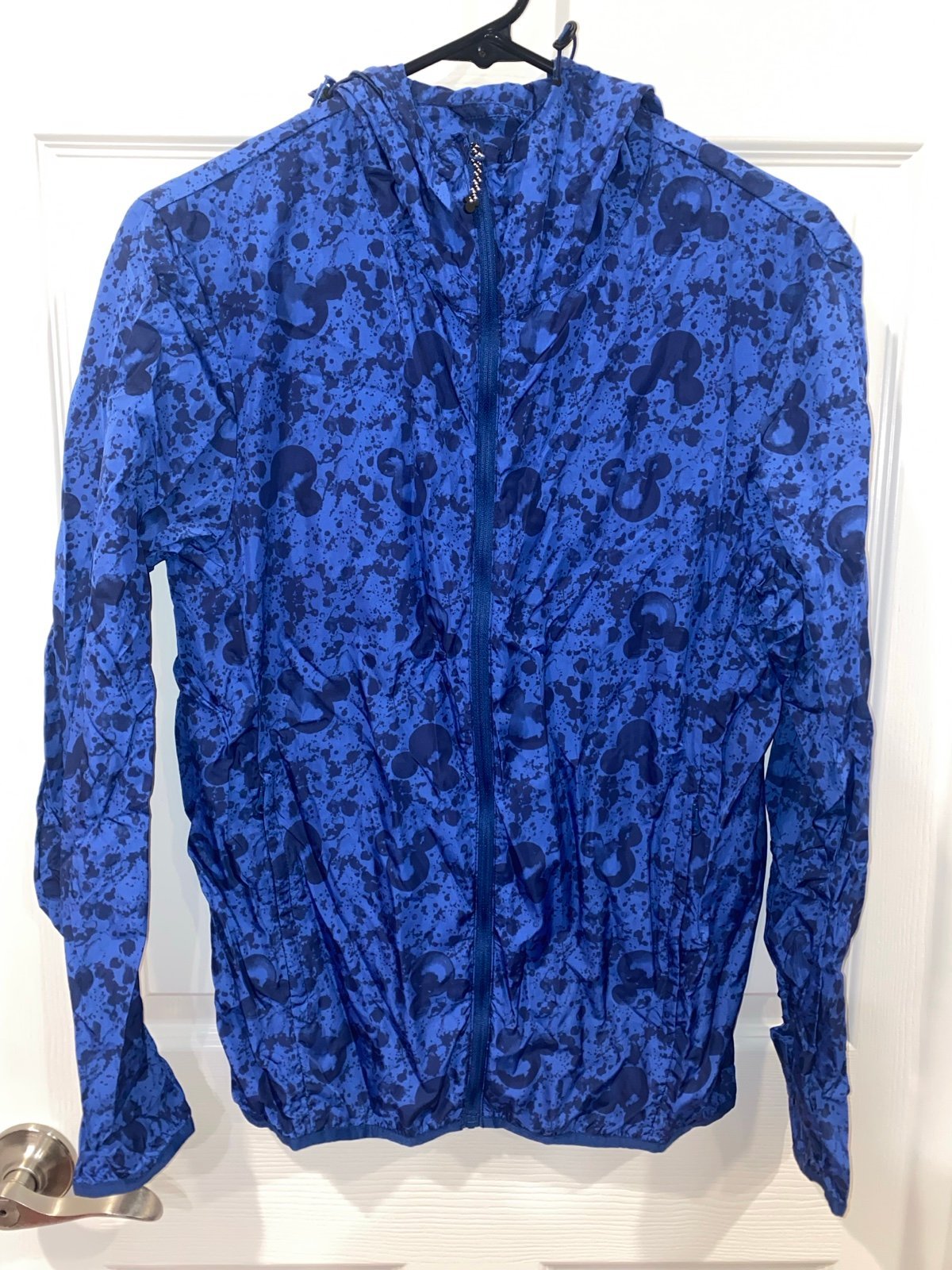 Women’s Uniqlo Disney Mickey Mouse Blue Packable Lighweight Hooded Jacket, XS