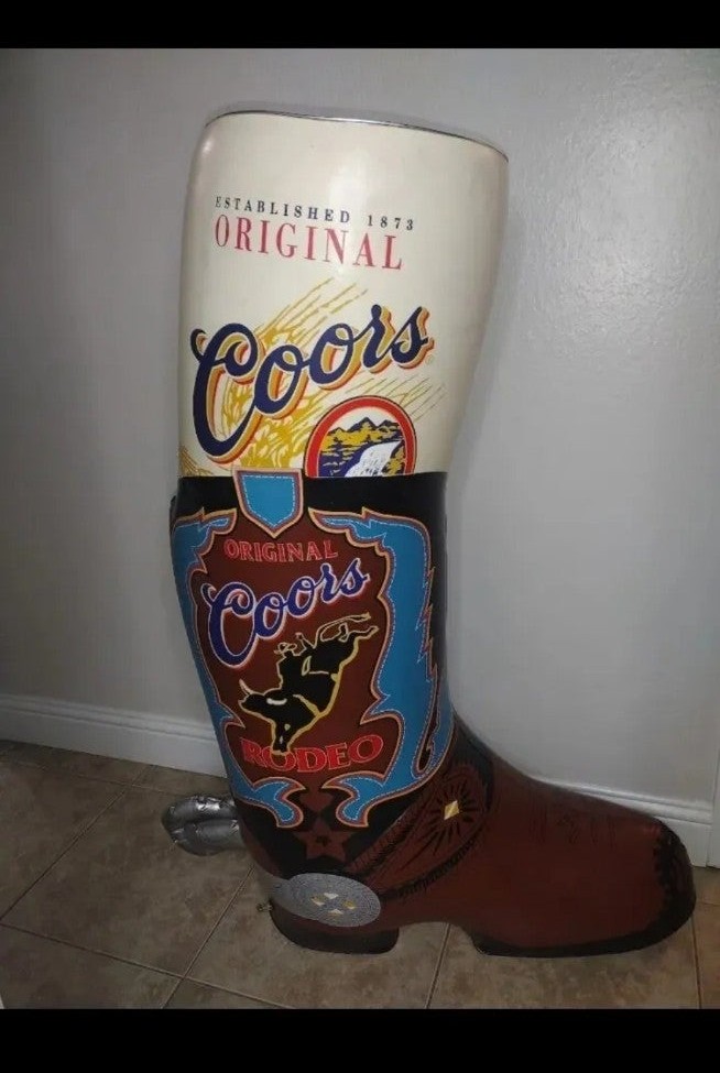 Coors Rodeo Inflatable Boot 4 Feet Tall Promotional Beer