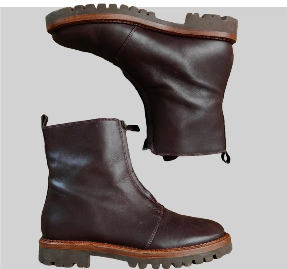 VINCE Cabria Water Resistant Front Zip Boot Size 9 Combat Classic Nordstrom