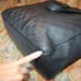 Authentic LOUIS VUITTON 2,810 Tadao Damier Infini Black Leather Large Bag Tote