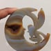 Brown Druzy Agate Crystal Moon Fairy Carving