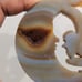 Brown Druzy Agate Crystal Moon Fairy Carving