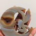 Brown Druzy Agate Crystal Moon Fairy Carving