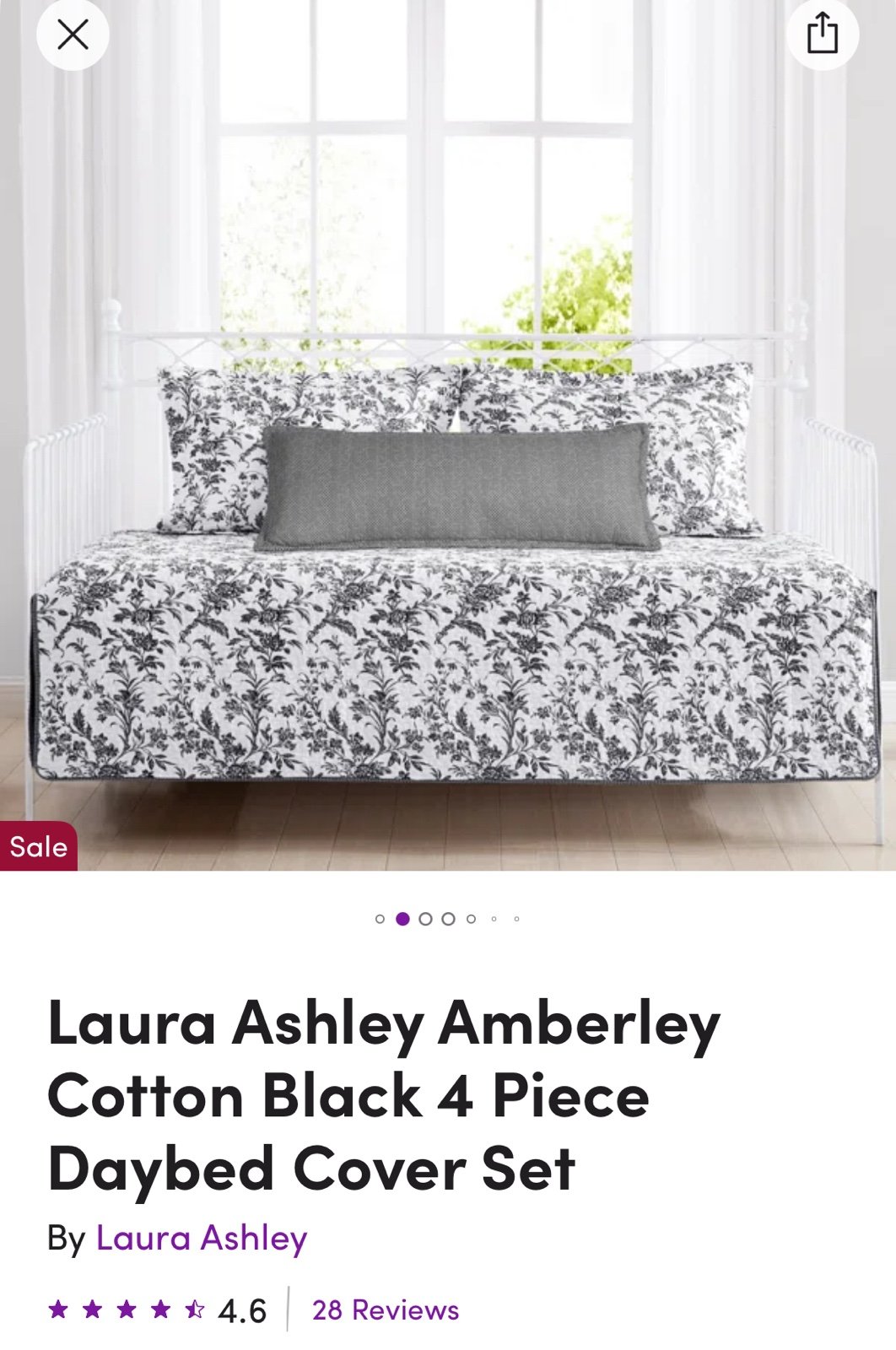 Daybed Quilt Set 4 piece