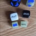 BNIP Love Fun Dice Game-6 Di-3Opaque 3GlowInTheDark(5-6 Sided; 1-12 Sided) Pouch