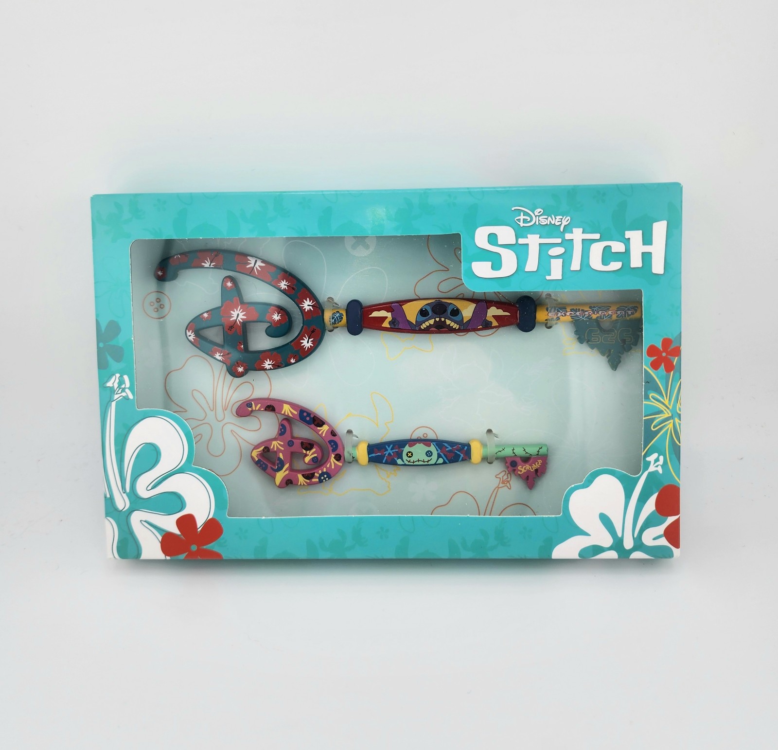 Disney Store STITCH & SCRUMP Collectible Key Boxed Set - NWT