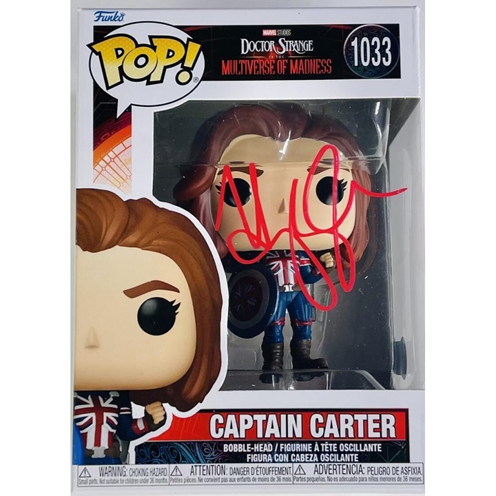 HAYLEY ATWELL SIGNED CAPTAIN CARTER FUNKO DOCTOR STRANGE MARVEL AUTOGRAPH BAS 77