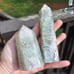 Green Quartz Flower Agate (2 pcs)