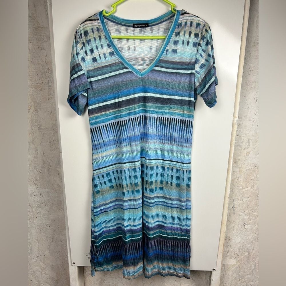 David Cline dress Sz L 6427 Shirt sleeve