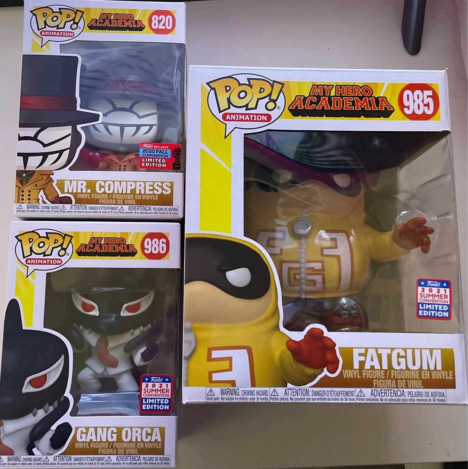 Fatgum, GangOrca, Mr. Compress MHA Funko