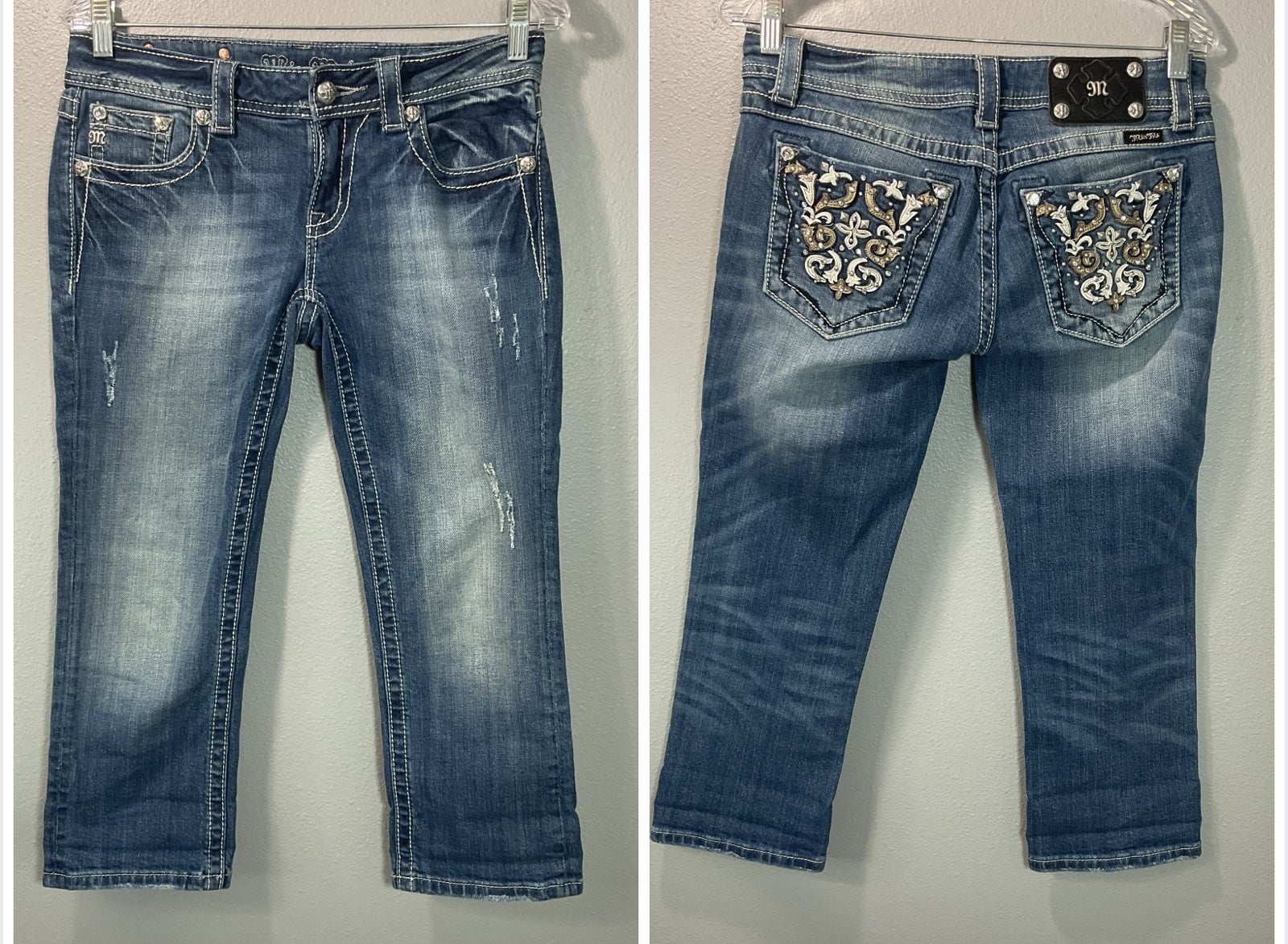 Miss Me Jeans Cuffed Capri mid rise Signature Jeans Size 27 JP5395P2