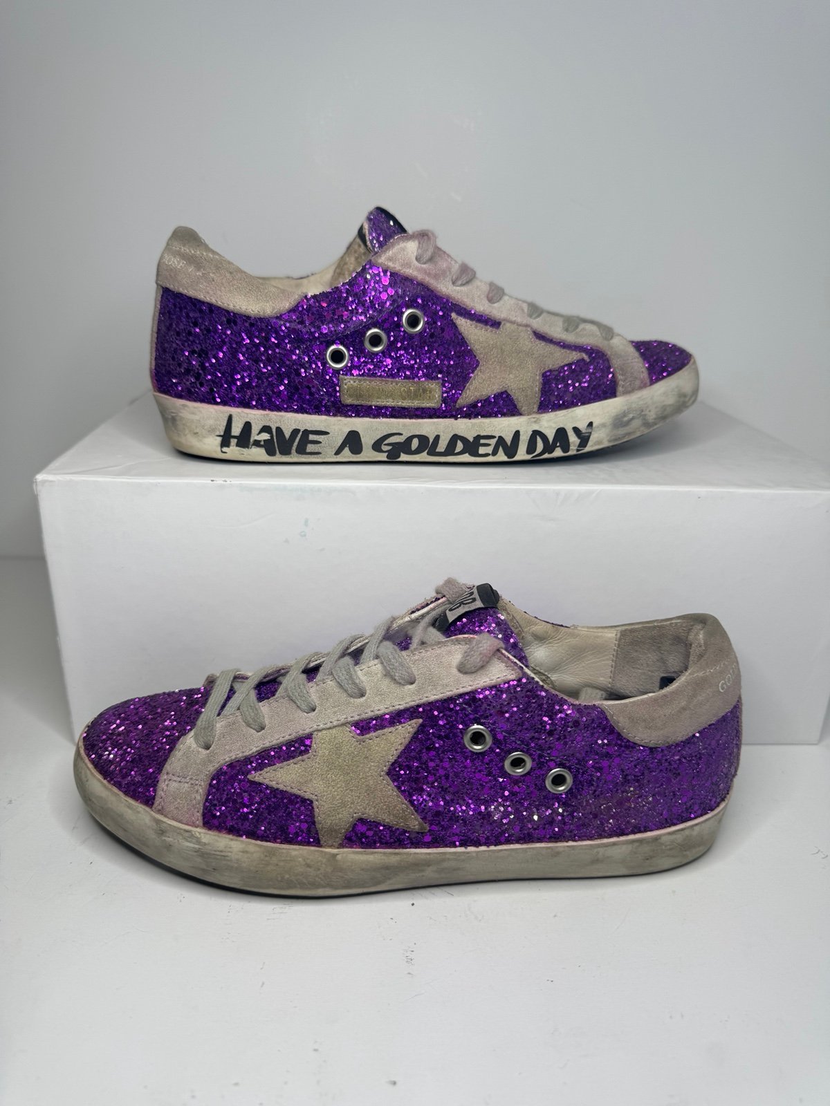 Golden Goose Super-star glitter-effect sneakers
