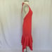 Aidan Mattox Women's Cocktail Dress Size 4 Coral Pink Backless High Low Halter