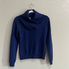 Ports 1961 Women’s Blue Long Sleeve Cowl neck Sweater Size Medium Wool