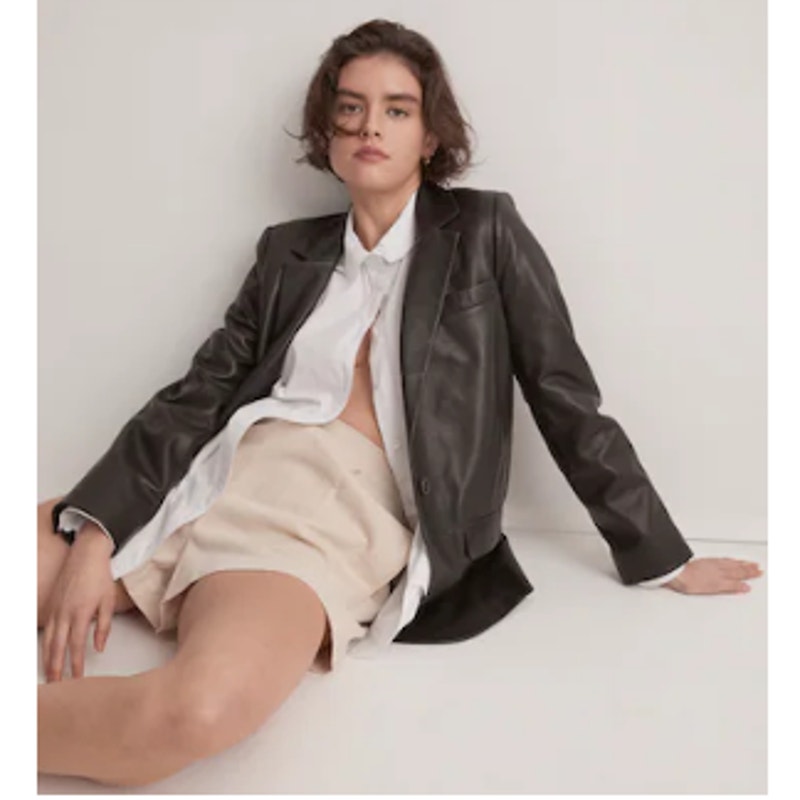 Madewell Pink The Signature Poplin Oversized Shirt Size XXS