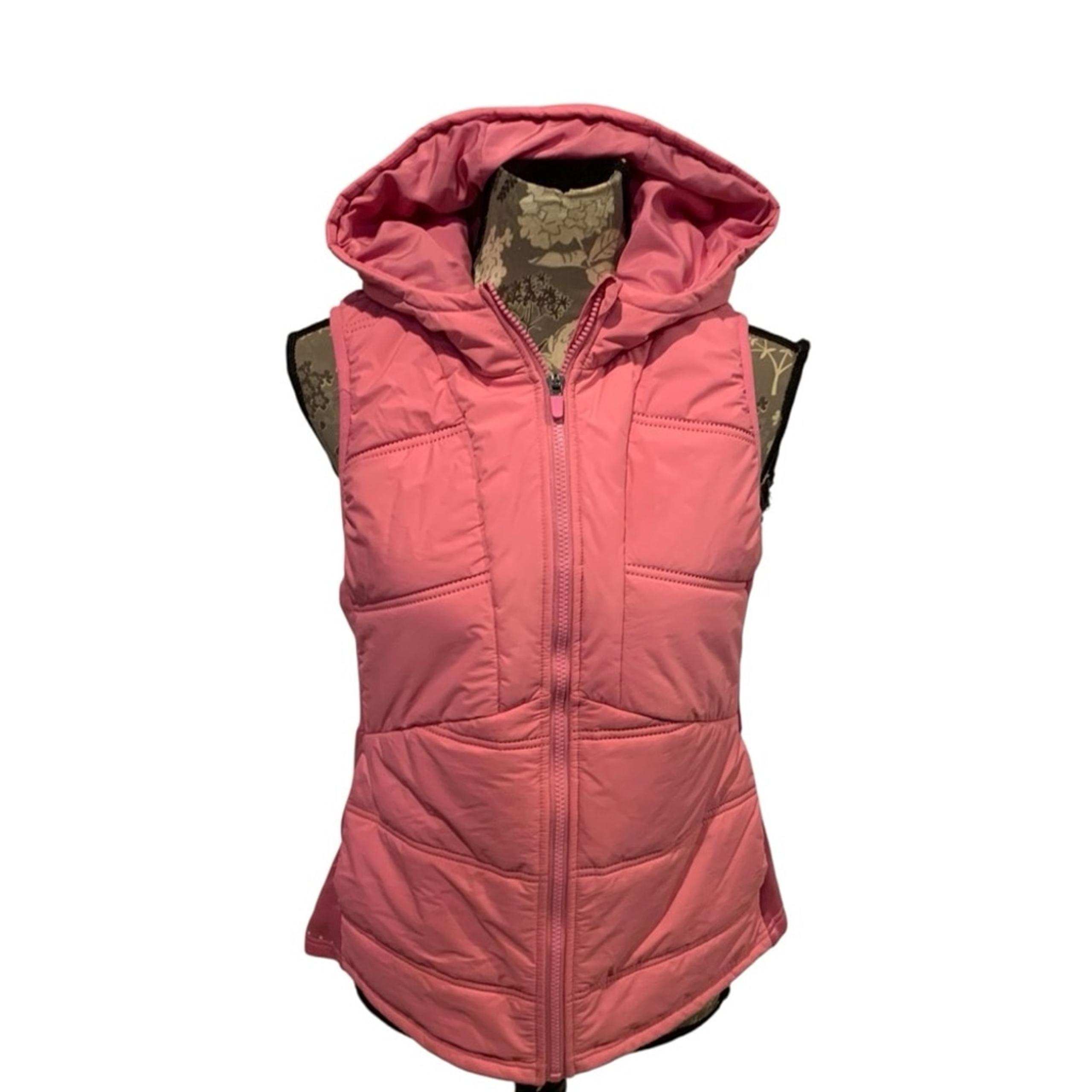 AVIA Pink Hooded Puffer Vest Medium 8/10