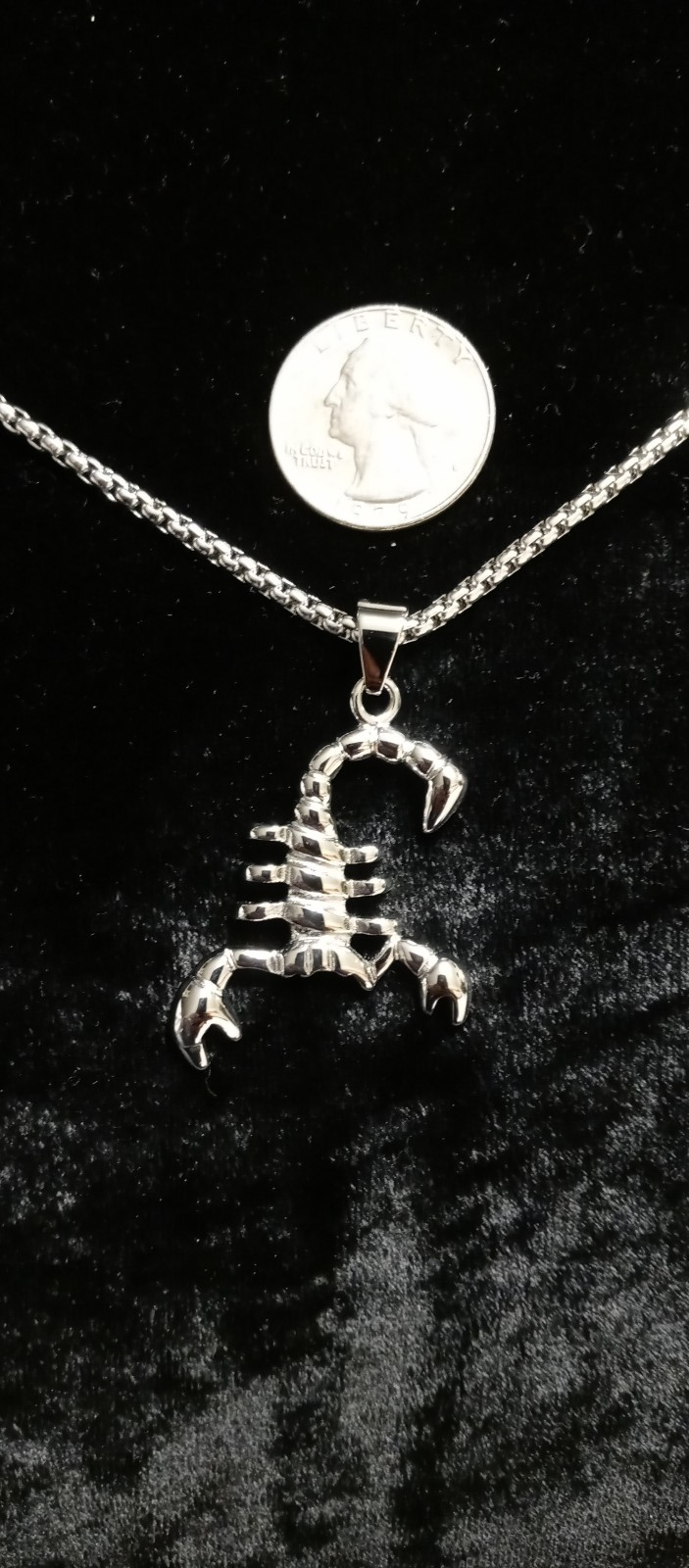 Stainless steel men's scorpion necklace