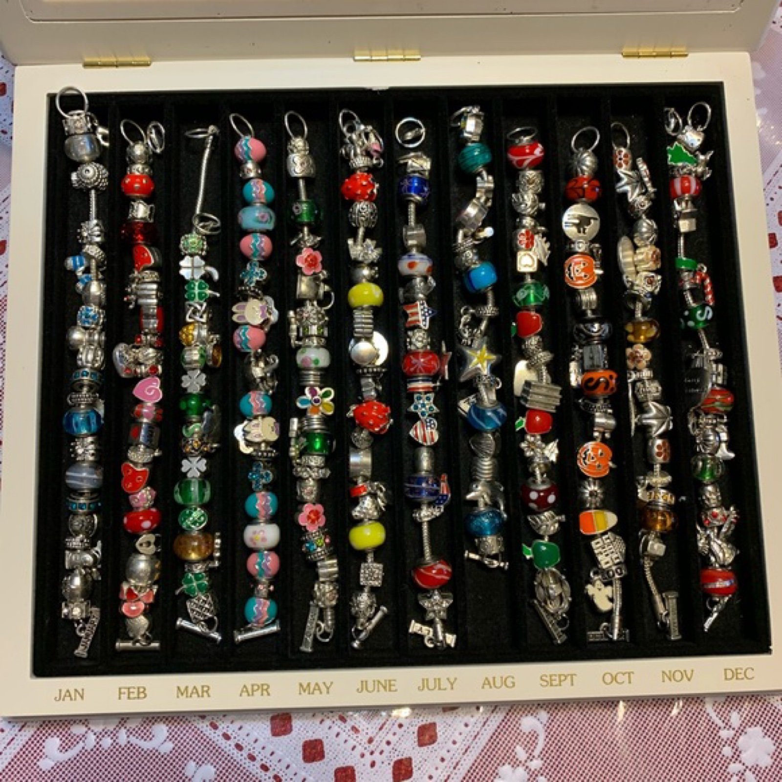 Adorable monthly charm bracelets