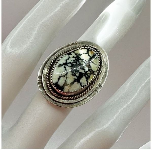 Kiki new lander turquoise Sterling silver cocktail ring