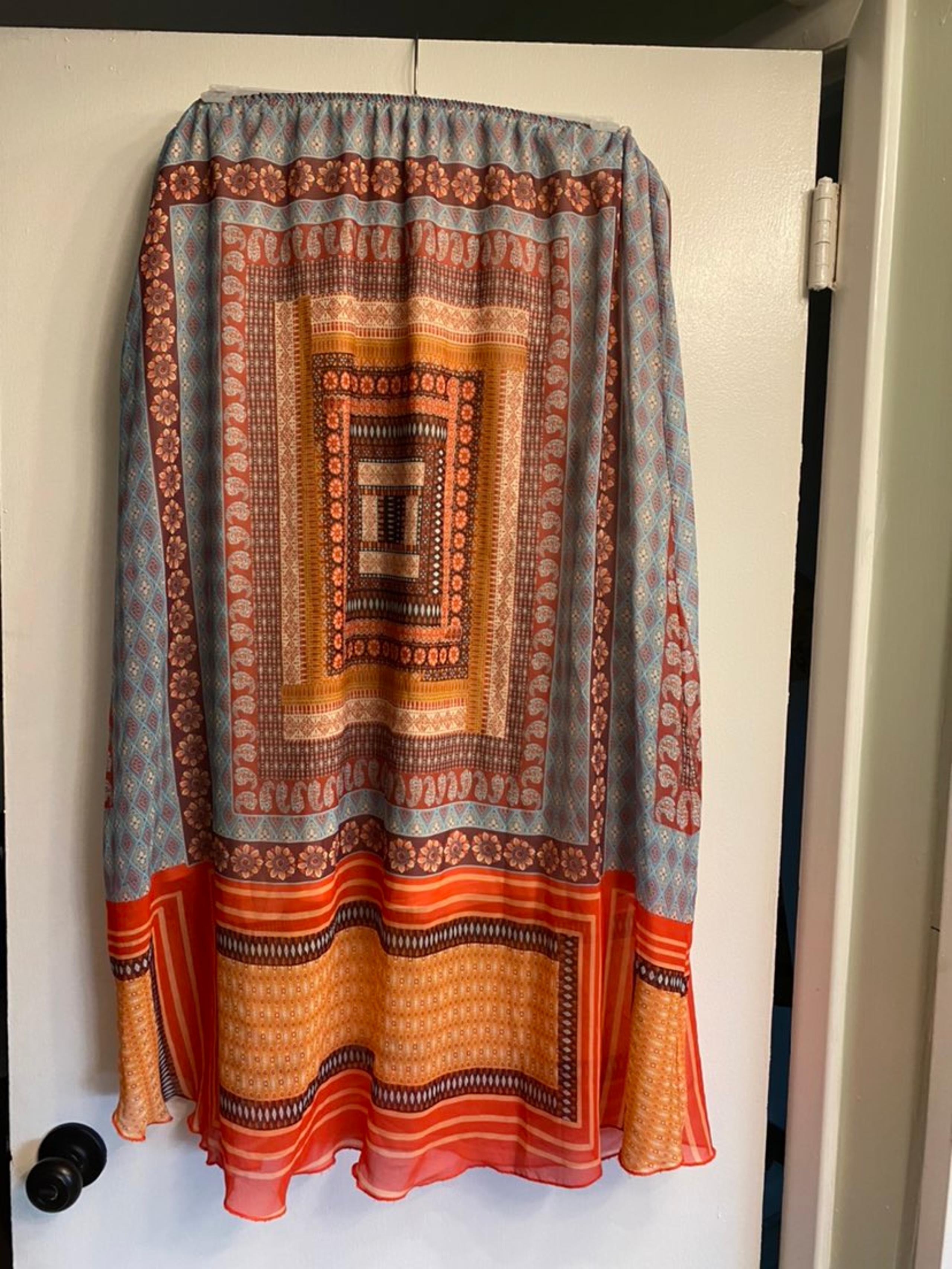 Women's One World boho maxi skirt size large